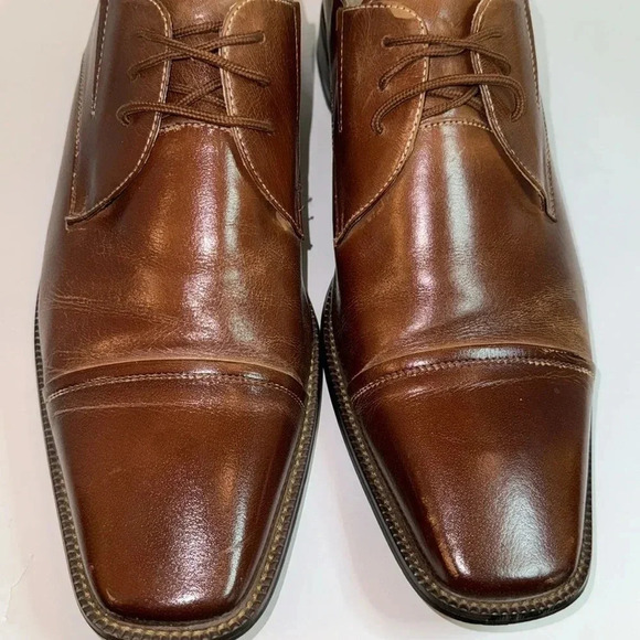 Stacy Adams Randall Cognac Dress Shoes - Picture 2 of 6